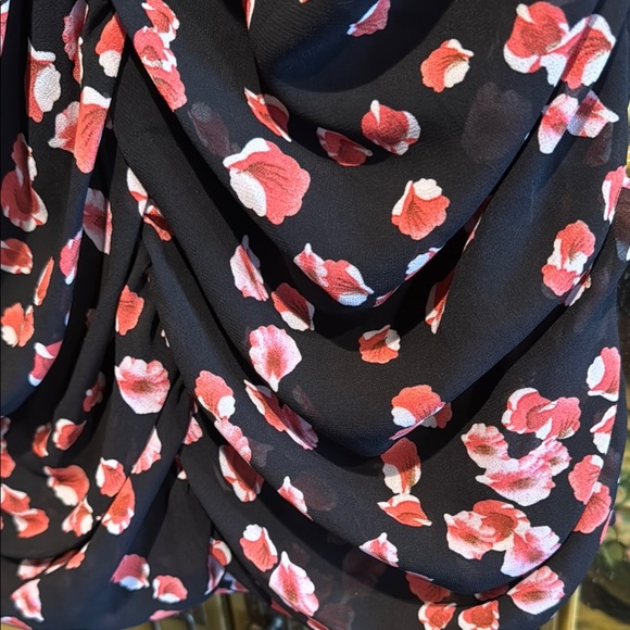 NWT Aster the label Black Floral Ruched Dress Size M - Picture 15 of 15